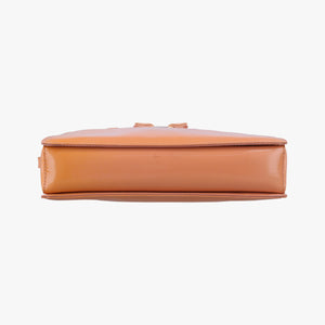 Pre-owned Ferragamo Vara Bow Caramel Patent  shoulderbag | stylenewstar