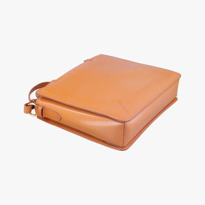 Pre-owned Ferragamo Vara Bow Caramel Patent  shoulderbag | stylenewstar