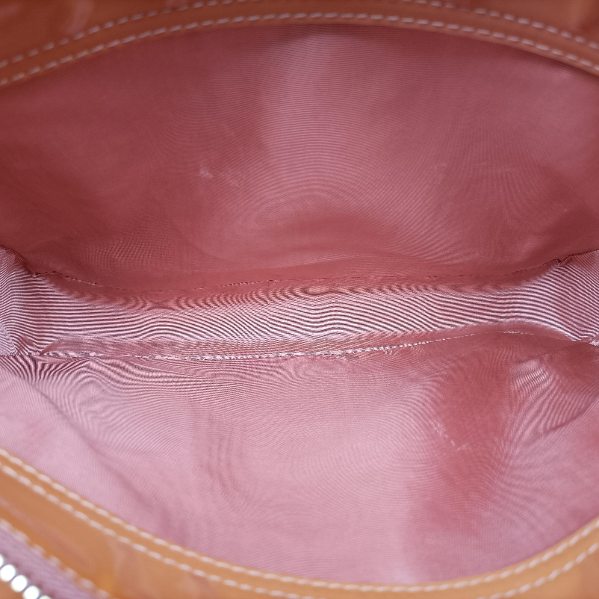 Pre-owned Ferragamo Vara Bow Caramel Patent  shoulderbag | stylenewstar