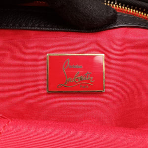 Pre-owned Christian Louboutin Syd Spiked Red Tartan × Black Canvas/Velvet × Calfskin  backpack/rucksack | stylenewstar