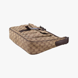 Vintage Gucci GG canvas Messenger Beige × Dark Brown canvas 131211 crossbodybag | stylenewstar