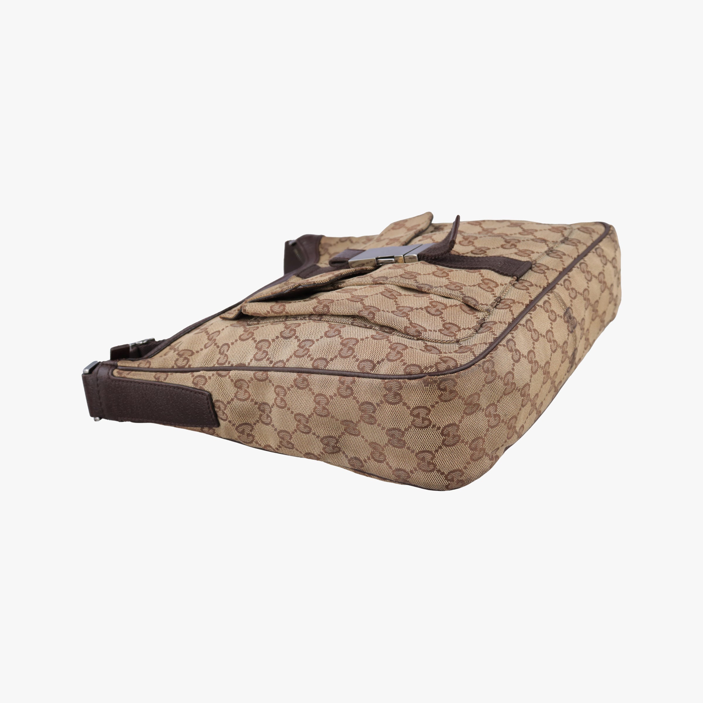 Vintage Gucci GG canvas Messenger Beige × Dark Brown canvas 131211 crossbodybag | stylenewstar