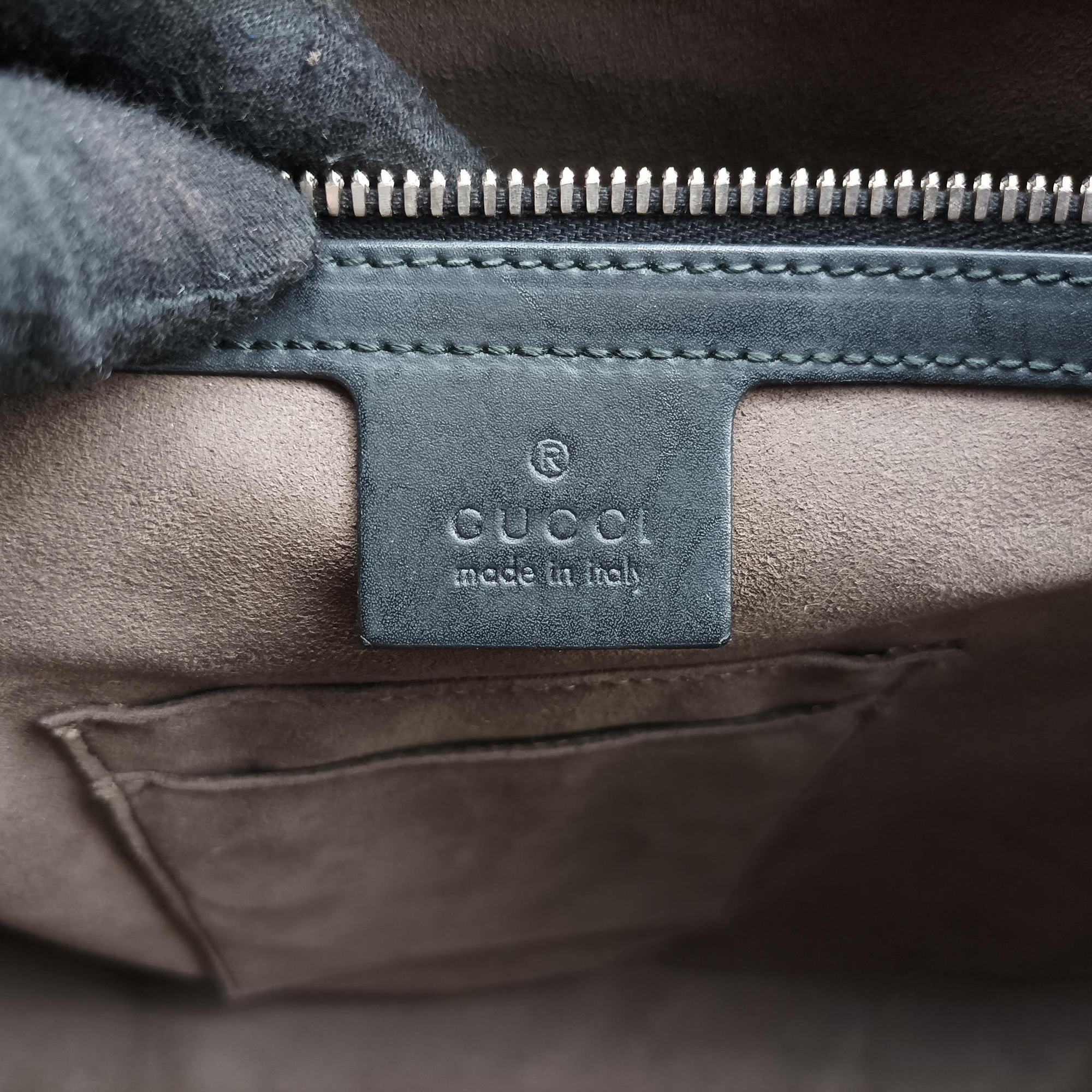 Secondhand Gucci GG Supreme Brown×Black PVC coated canvas×Leather 450944 handbag | stylenewstar