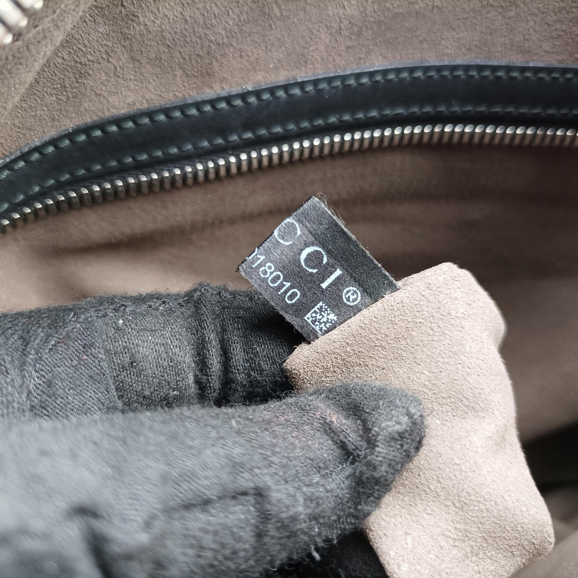 Secondhand Gucci GG Supreme Brown×Black PVC coated canvas×Leather 450944 handbag | stylenewstar