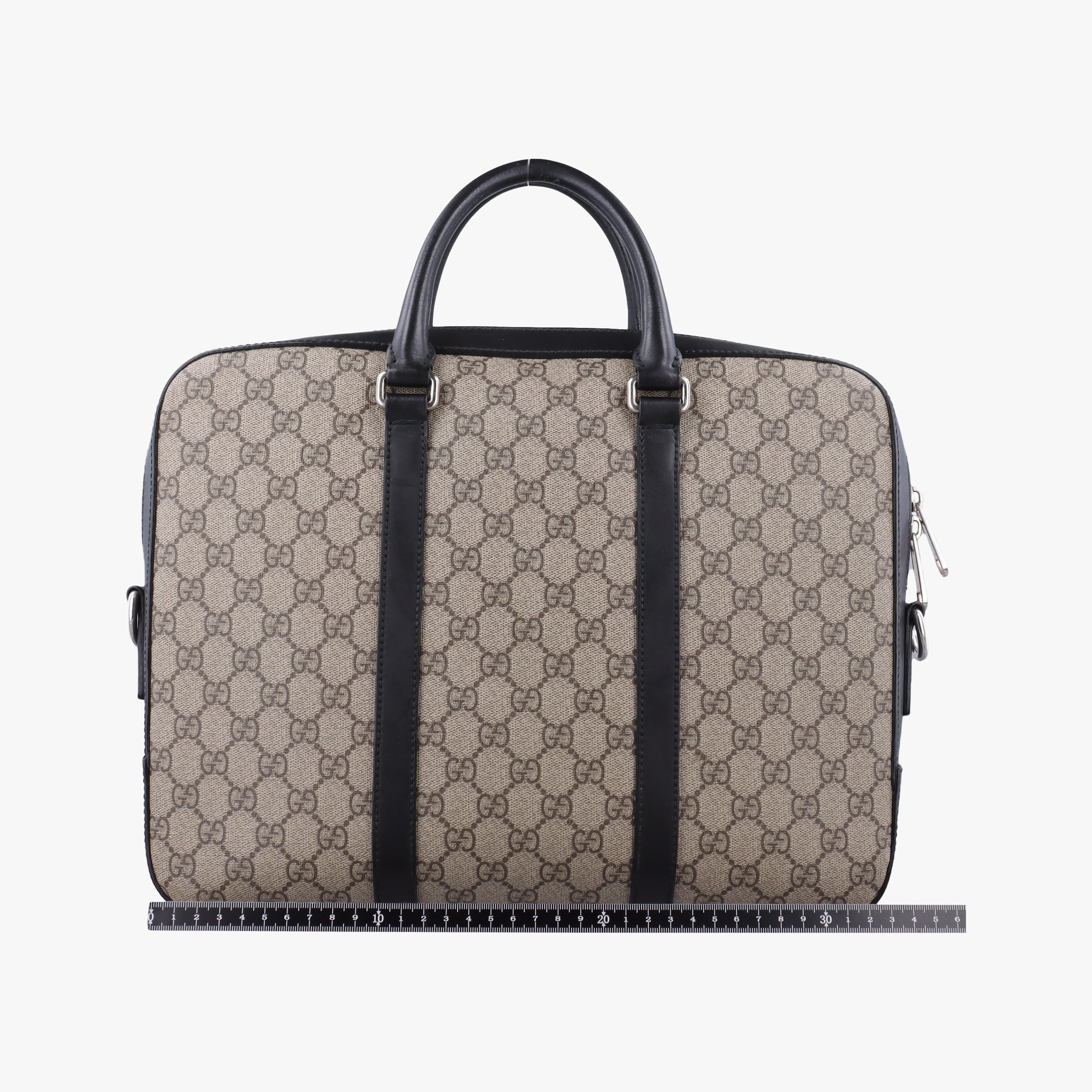 Secondhand Gucci GG Supreme Brown×Black PVC coated canvas×Leather 450944 handbag | stylenewstar