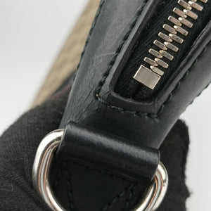 Secondhand Gucci GG Supreme Brown×Black PVC coated canvas×Leather 450944 handbag | stylenewstar