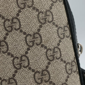 Secondhand Gucci GG Supreme Brown×Black PVC coated canvas×Leather 450944 handbag | stylenewstar