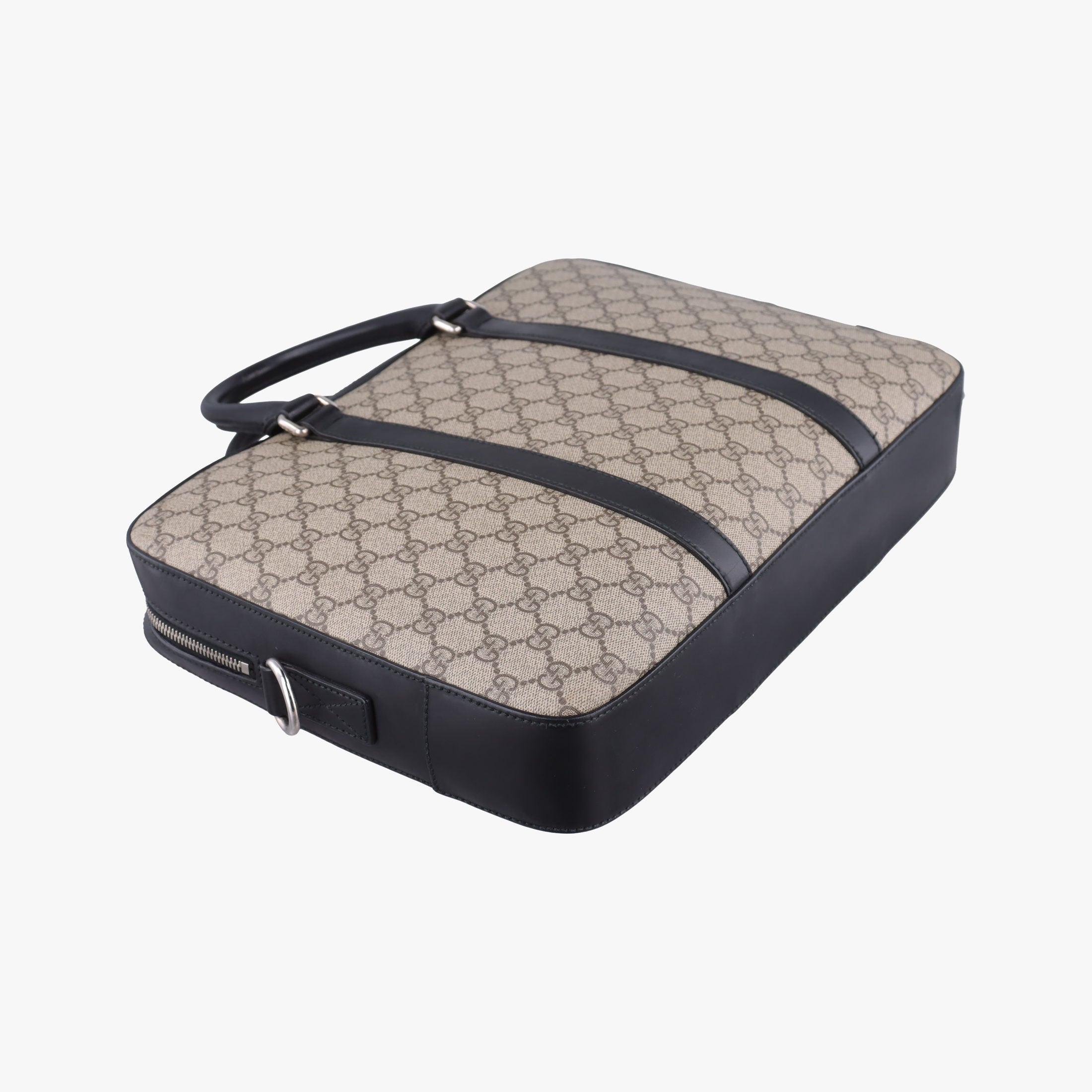 Secondhand Gucci GG Supreme Brown×Black PVC coated canvas×Leather 450944 handbag | stylenewstar