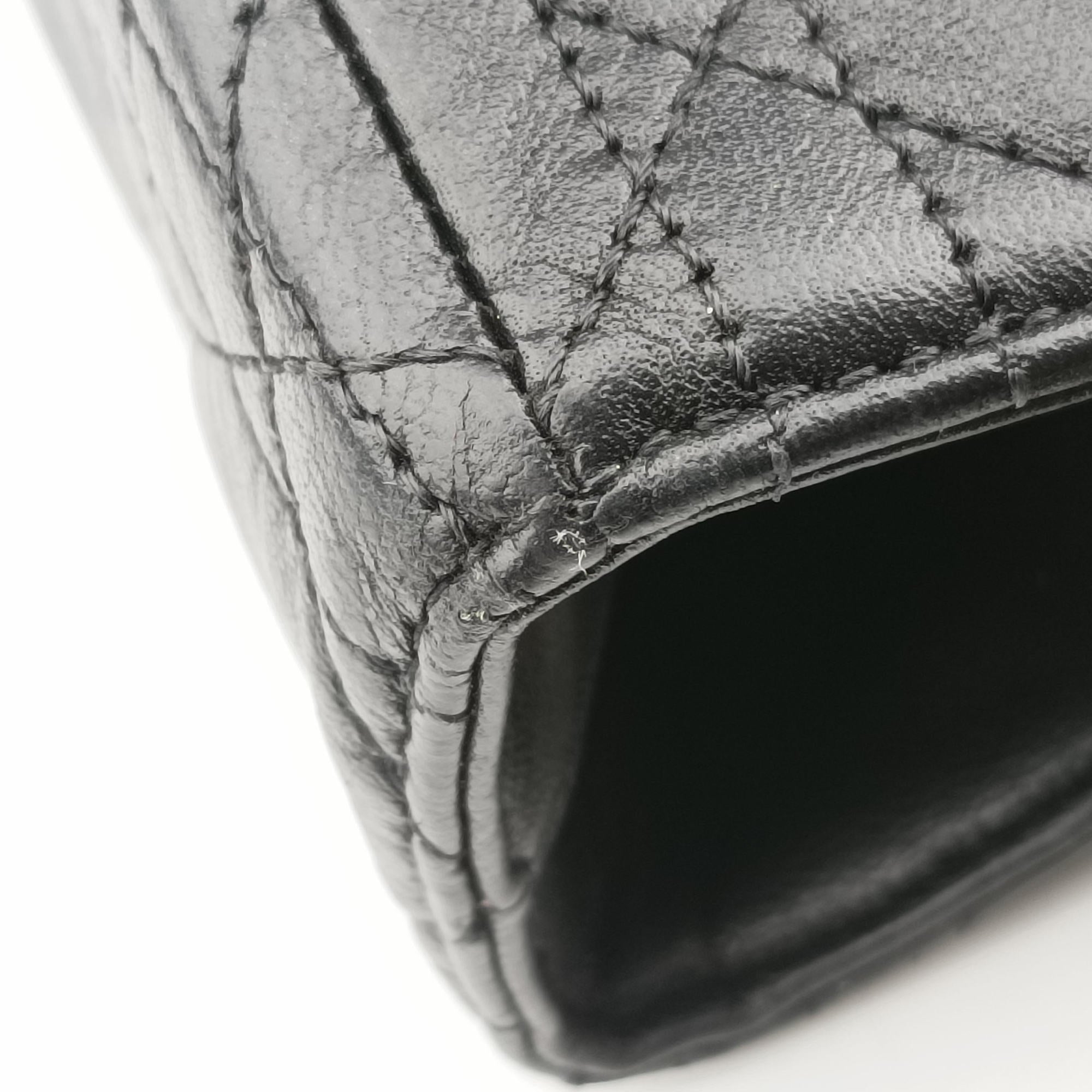 Pre-owned Christian Dior Lady Dior Black lambskin  handbag | stylenewstar