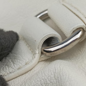 Pre-owned Ferragamo Vara Bow White Leather  handbag | stylenewstar