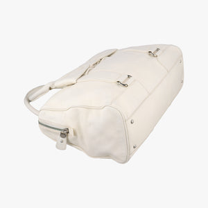 Pre-owned Ferragamo Vara Bow White Leather  handbag | stylenewstar