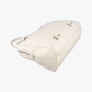 Pre-owned Ferragamo Vara Bow White Leather  handbag | stylenewstar