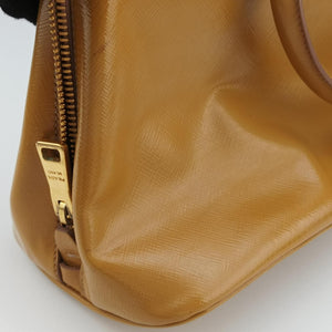 Pre-owned Prada Pyramid Camel Patent BL0808 shoulderbag | stylenewstar