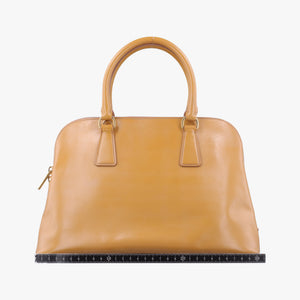 Pre-owned Prada Pyramid Camel Patent BL0808 shoulderbag | stylenewstar