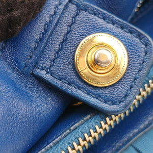 Pre-owned Prada Tessuto Gaufre Blue nylon BN2393 shoulderbag | stylenewstar