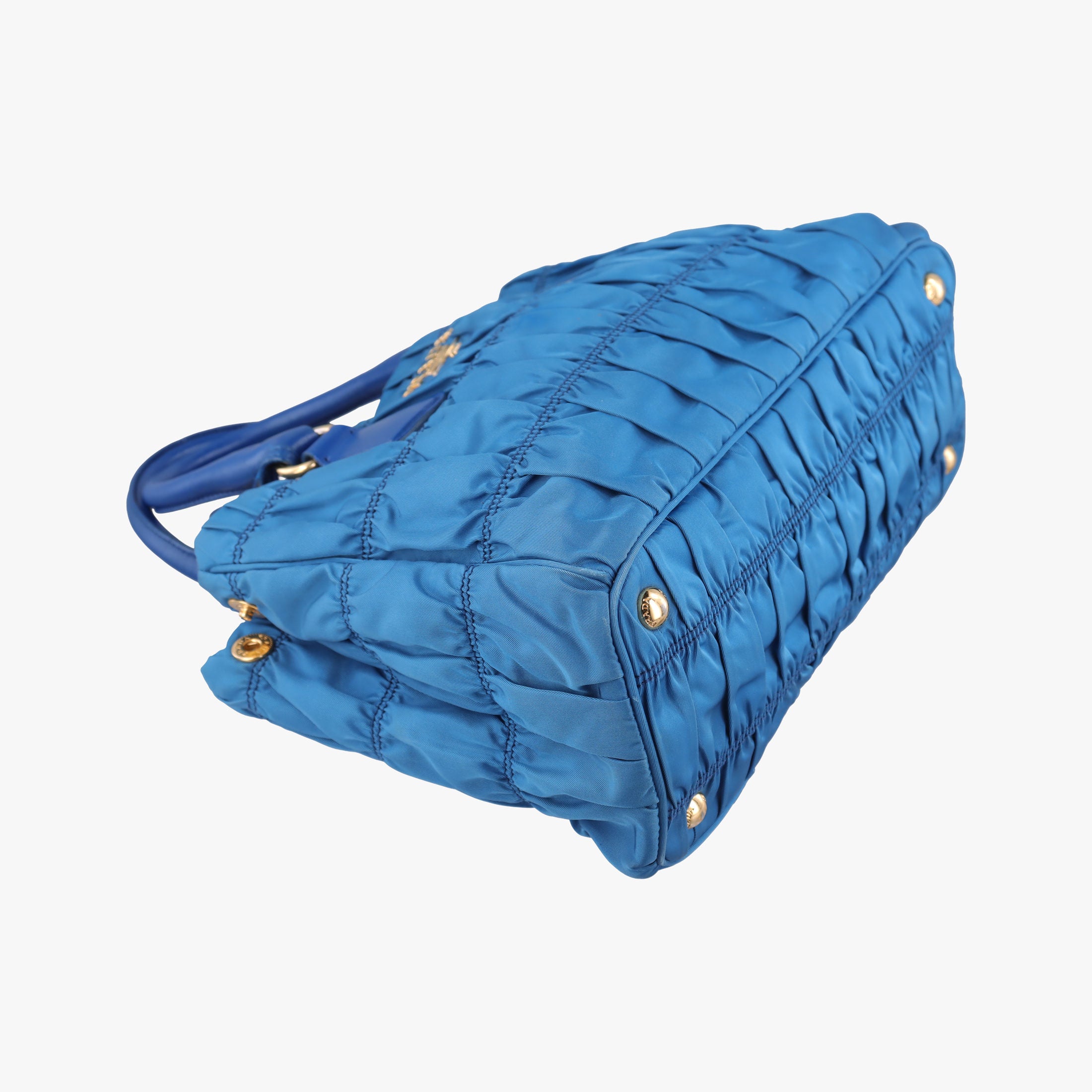 Pre-owned Prada Tessuto Gaufre Blue nylon BN2393 shoulderbag | stylenewstar
