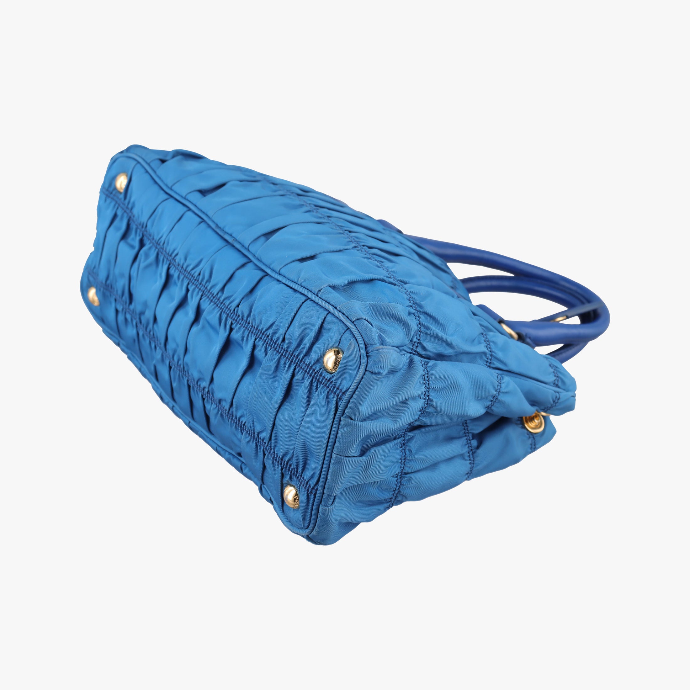 Pre-owned Prada Tessuto Gaufre Blue nylon BN2393 shoulderbag | stylenewstar