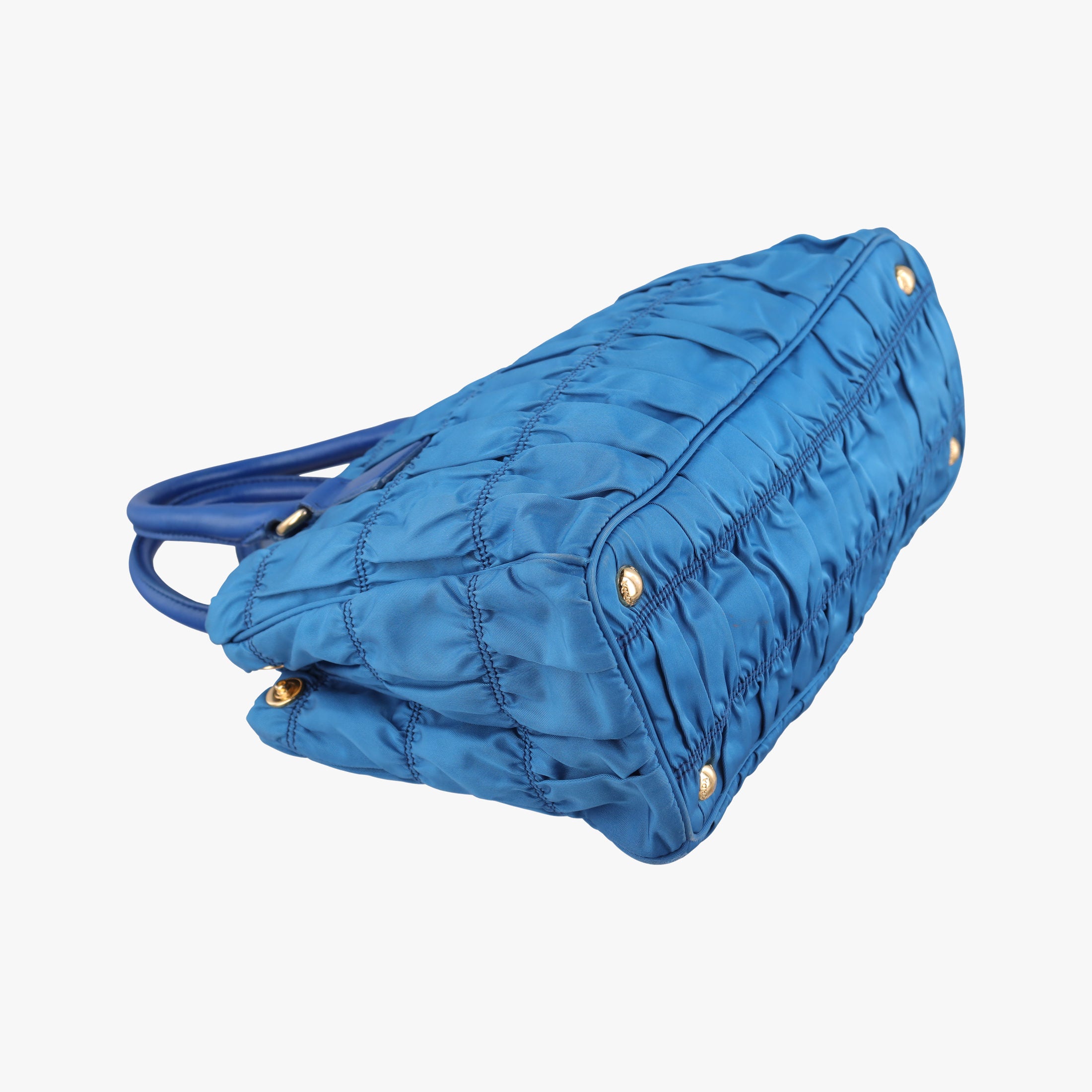 Pre-owned Prada Tessuto Gaufre Blue nylon BN2393 shoulderbag | stylenewstar