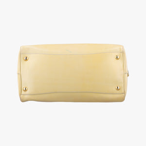Secondhand Prada Boston Soleil Yellow Saffiano patent BL0831 shoulderbag | stylenewstar