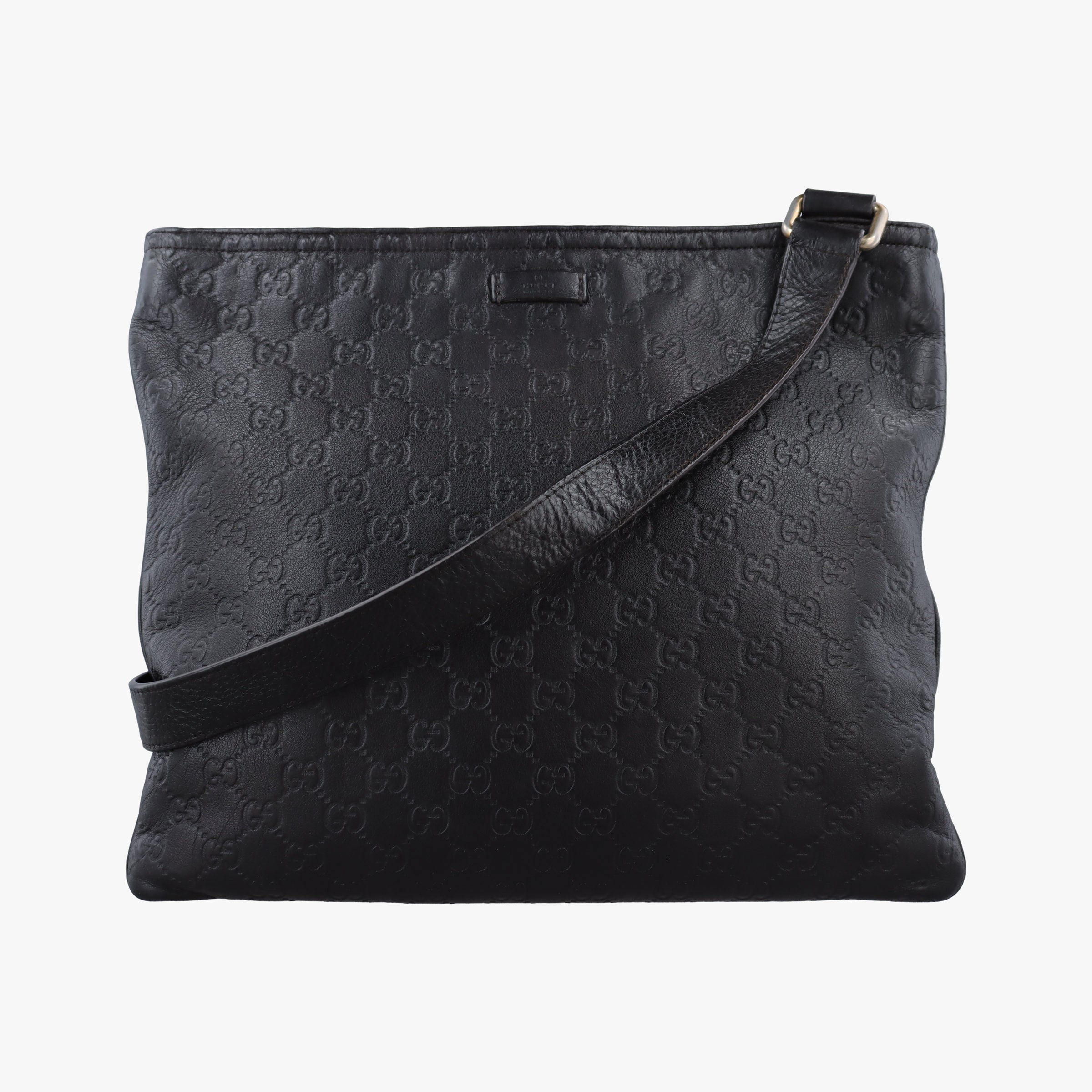 Pre-owned Gucci GG Imprime messenger Black Leather 201446 shoulderbag | stylenewstar