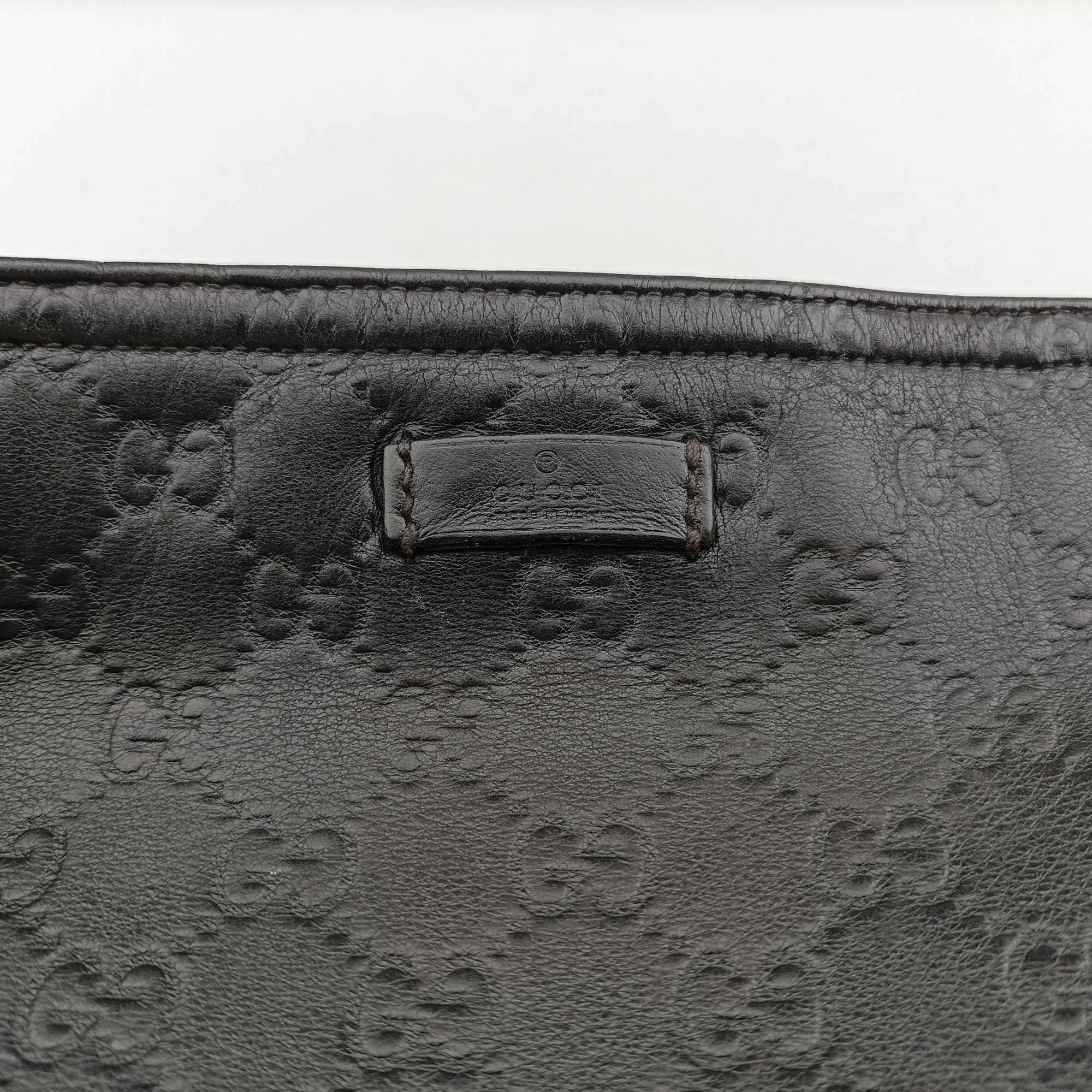 Pre-owned Gucci GG Imprime messenger Black Leather 201446 shoulderbag | stylenewstar