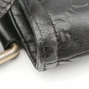 Pre-owned Gucci GG Imprime messenger Black Leather 201446 shoulderbag | stylenewstar