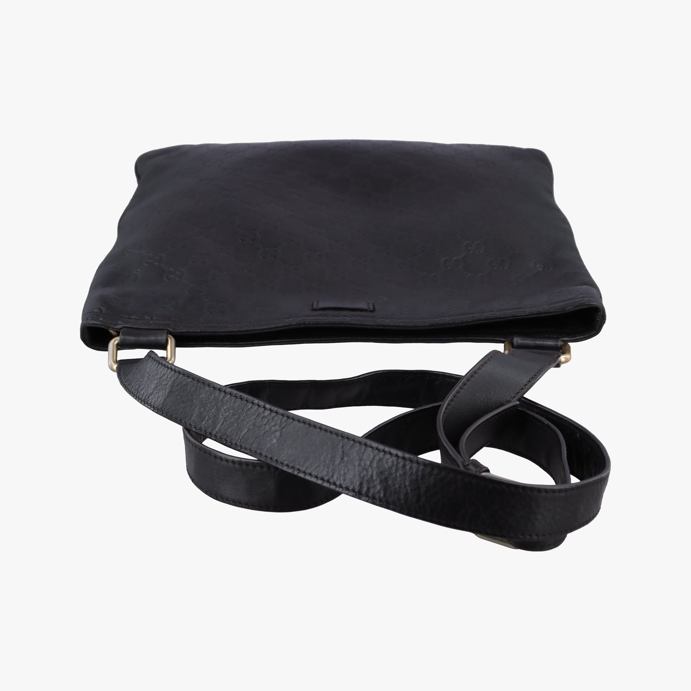 Pre-owned Gucci GG Imprime messenger Black Leather 201446 shoulderbag | stylenewstar