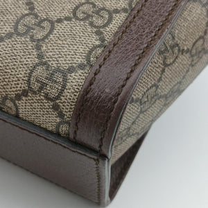 Pre-owned Gucci Ophidia brown×red×green PVC coated canvas×Leather 547551 handbag | stylenewstar