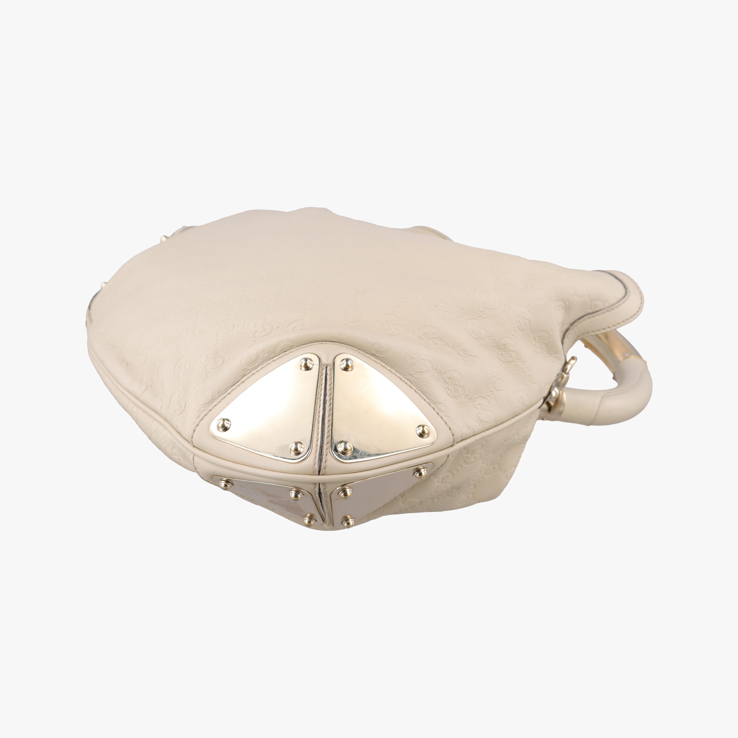 Secondhand Gucci Bamboo Babouska Indy Hobo White Leather 177139 shoulderbag | stylenewstar