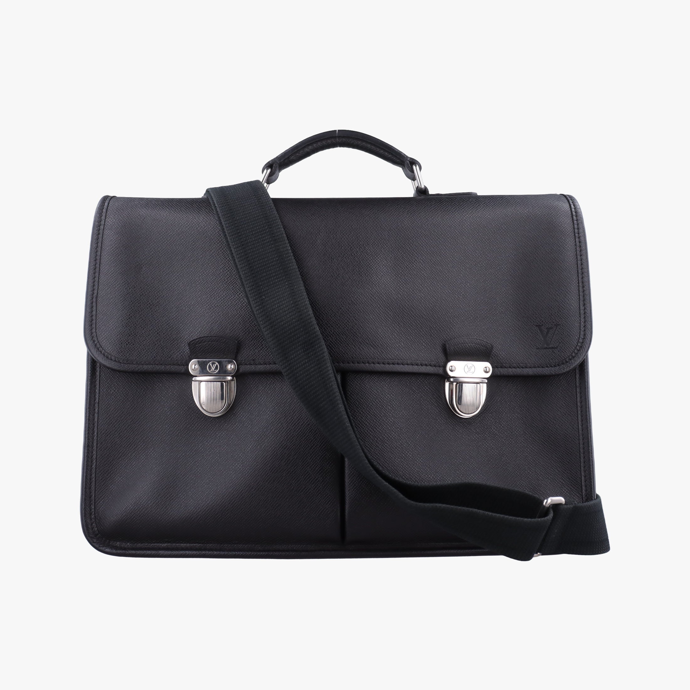 Pre-owned Louis Vuitton Anton Briefcase Ardoise Taiga calfskin leather M33416 shoulderbag | stylenewstar