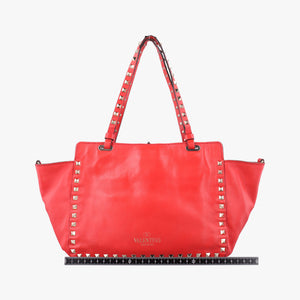 Pre-owned Valentino Rockstud Red Leather  shoulderbag | stylenewstar