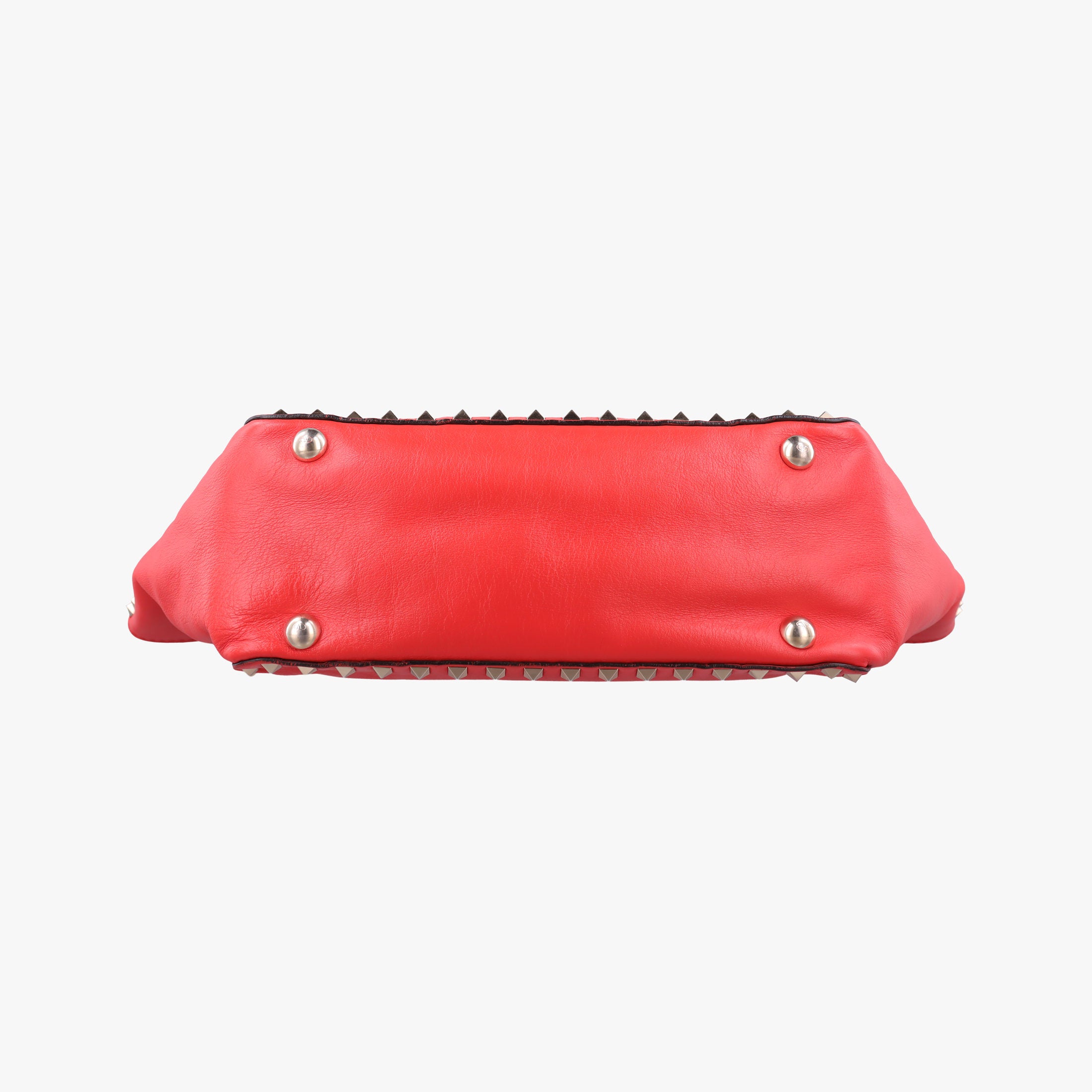 Pre-owned Valentino Rockstud Red Leather  shoulderbag | stylenewstar