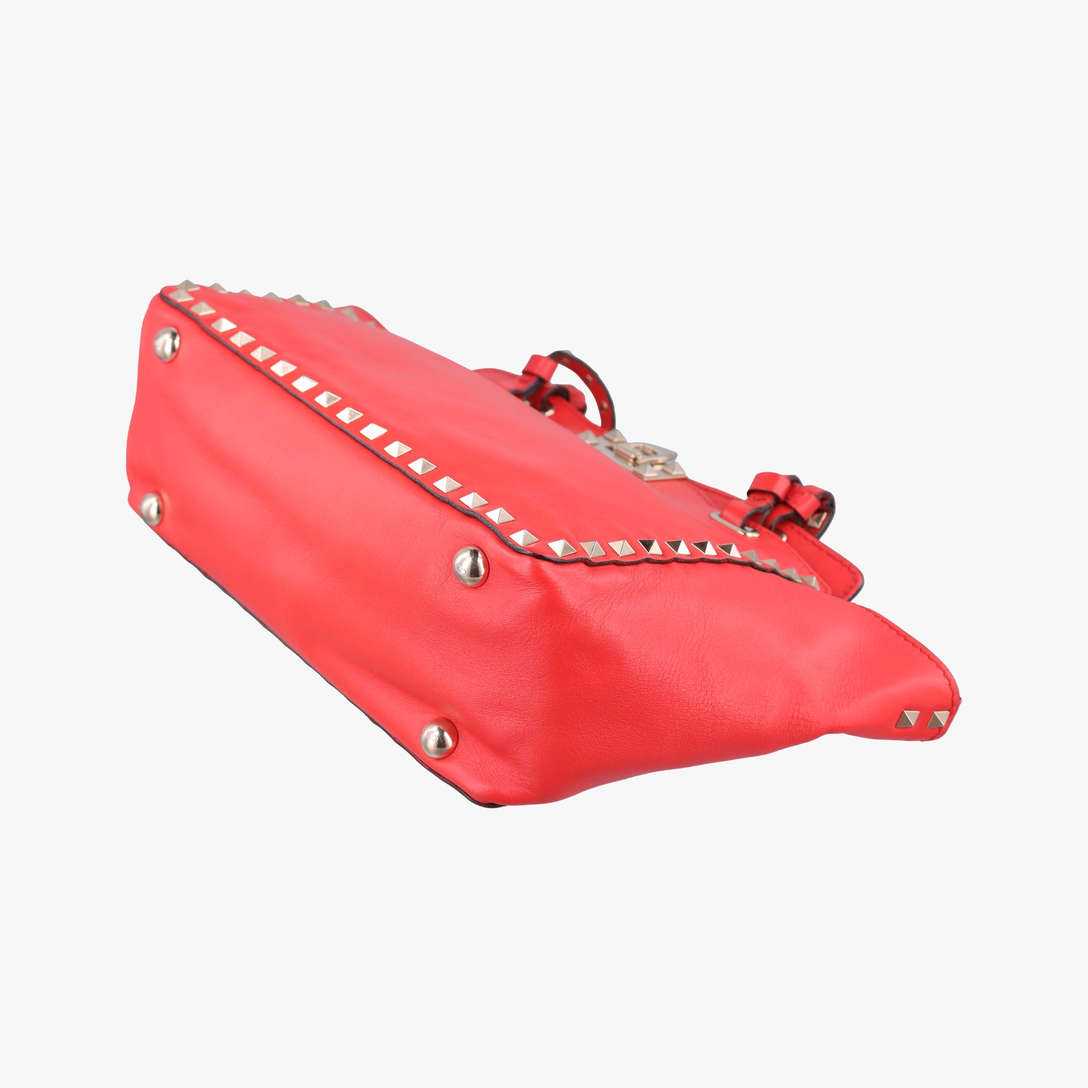 Pre-owned Valentino Rockstud Red Leather  shoulderbag | stylenewstar