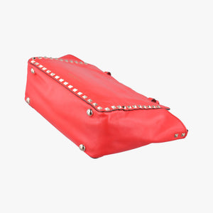 Pre-owned Valentino Rockstud Red Leather  shoulderbag | stylenewstar