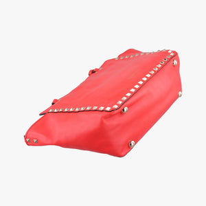 Pre-owned Valentino Rockstud Red Leather  shoulderbag | stylenewstar