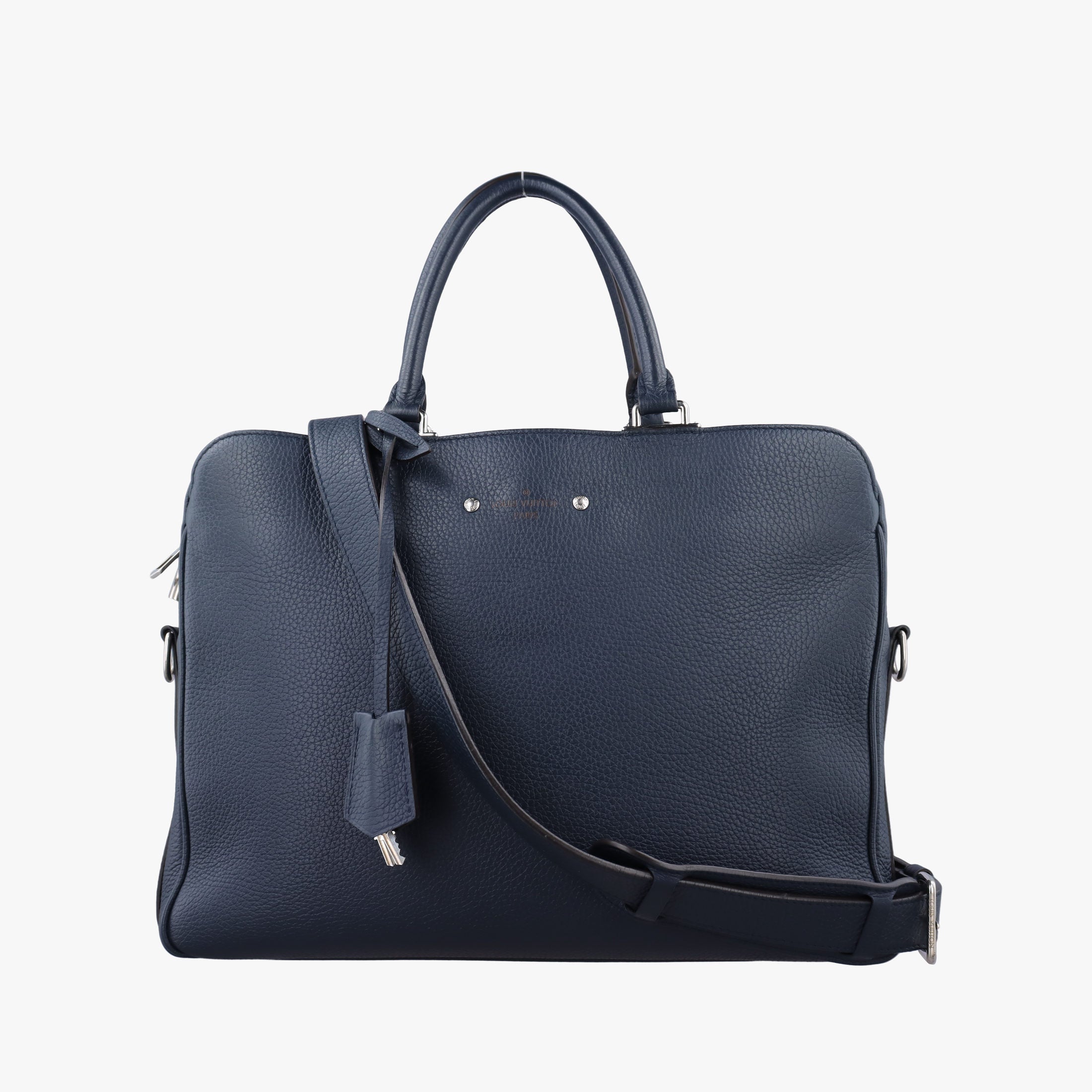 Vintage Louis Vuitton Armand Briefcase MM Navy Taurillon leather M54380 shoulderbag | stylenewstar