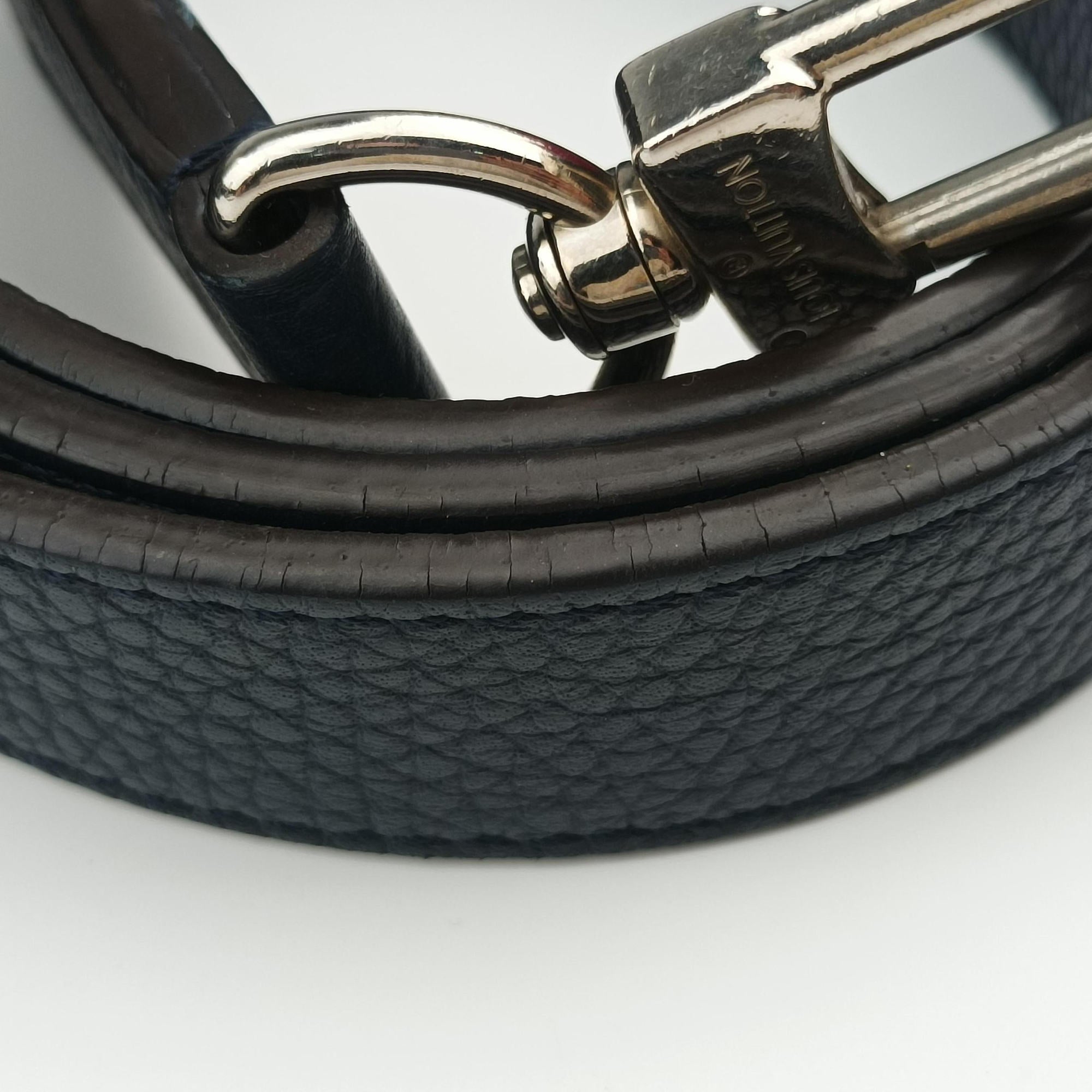 Vintage Louis Vuitton Armand Briefcase MM Navy Taurillon leather M54380 shoulderbag | stylenewstar