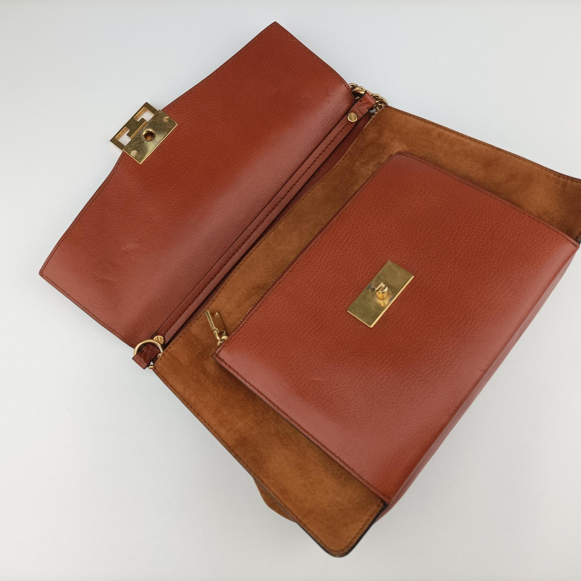 Vintage Givenchy GV3 small Chestnut Leather × Suede  shoulderbag | stylenewstar