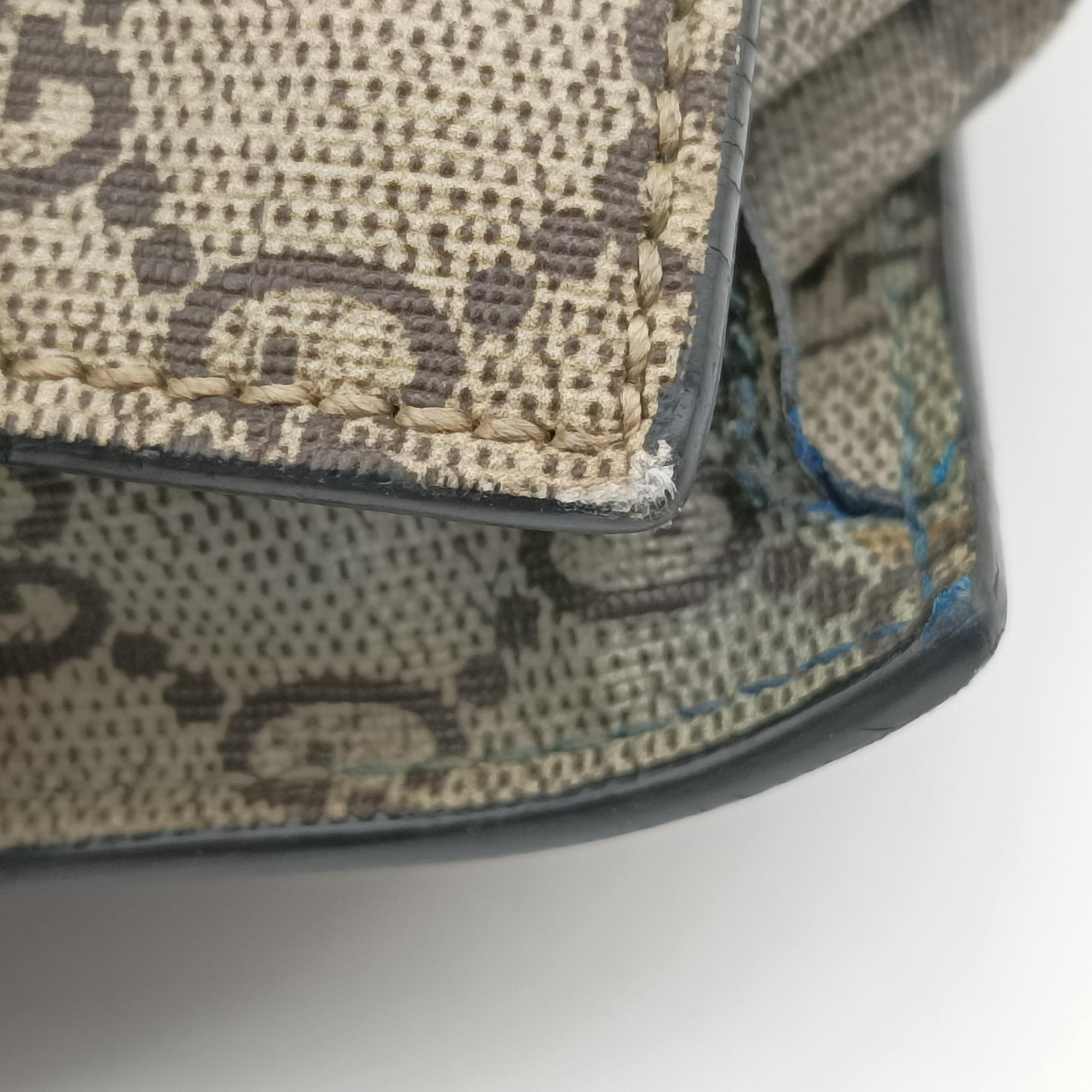 Pre-owned Gucci GG Supreme Bee Brown PVC coated canvas 450950 handbag | stylenewstar