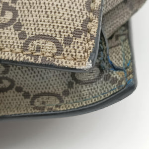 Pre-owned Gucci GG Supreme Bee Brown PVC coated canvas 450950 handbag | stylenewstar