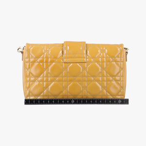 Vintage Christian Dior Miss Dior Cannage New Rock Yellow Patent  shoulderbag | stylenewstar