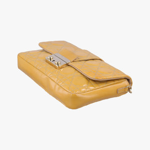 Vintage Christian Dior Miss Dior Cannage New Rock Yellow Patent  shoulderbag | stylenewstar