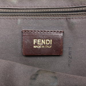 Pre-owned Fendi Mia Flap Brown canvas 8BT163 shoulderbag | stylenewstar