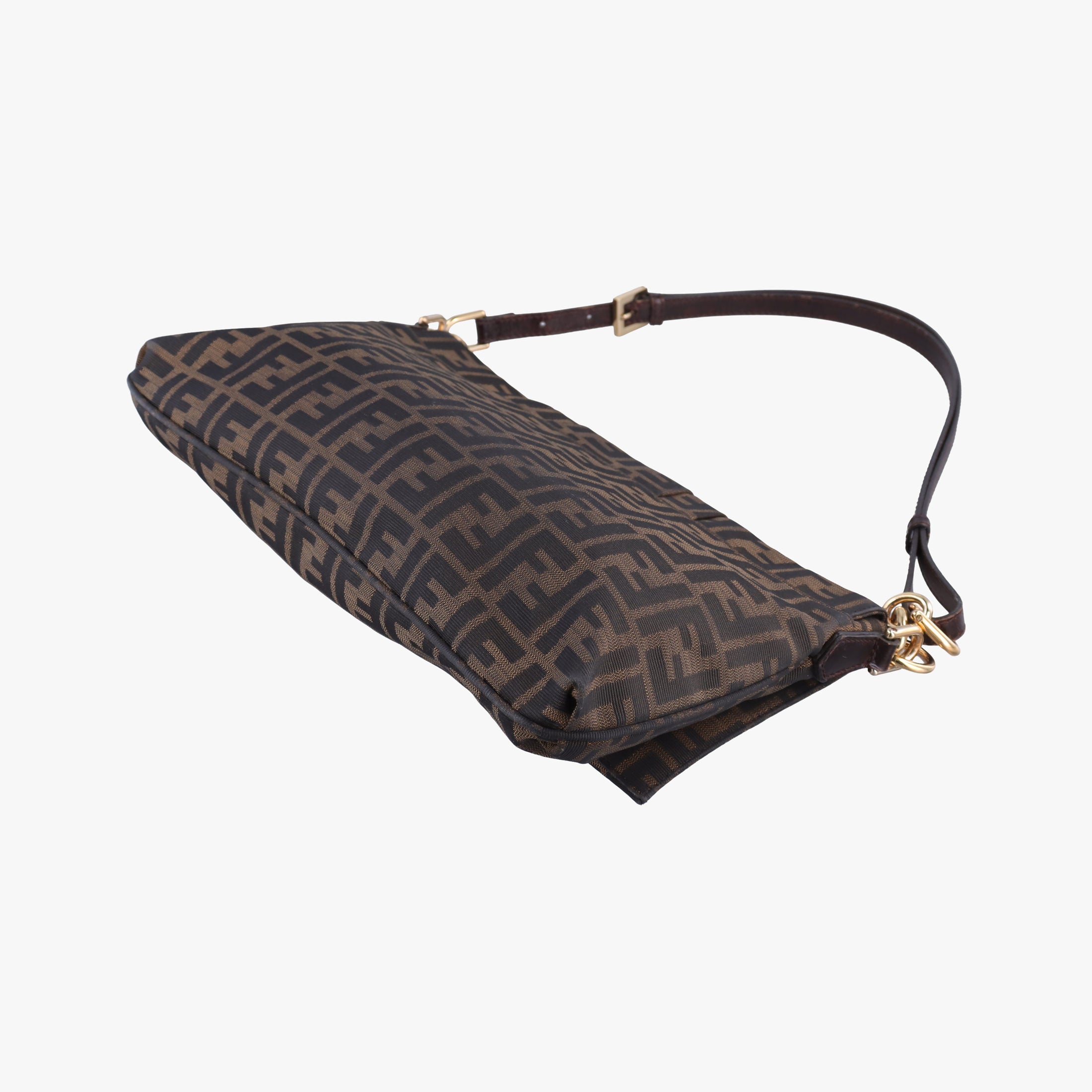 Pre-owned Fendi Mia Flap Brown canvas 8BT163 shoulderbag | stylenewstar