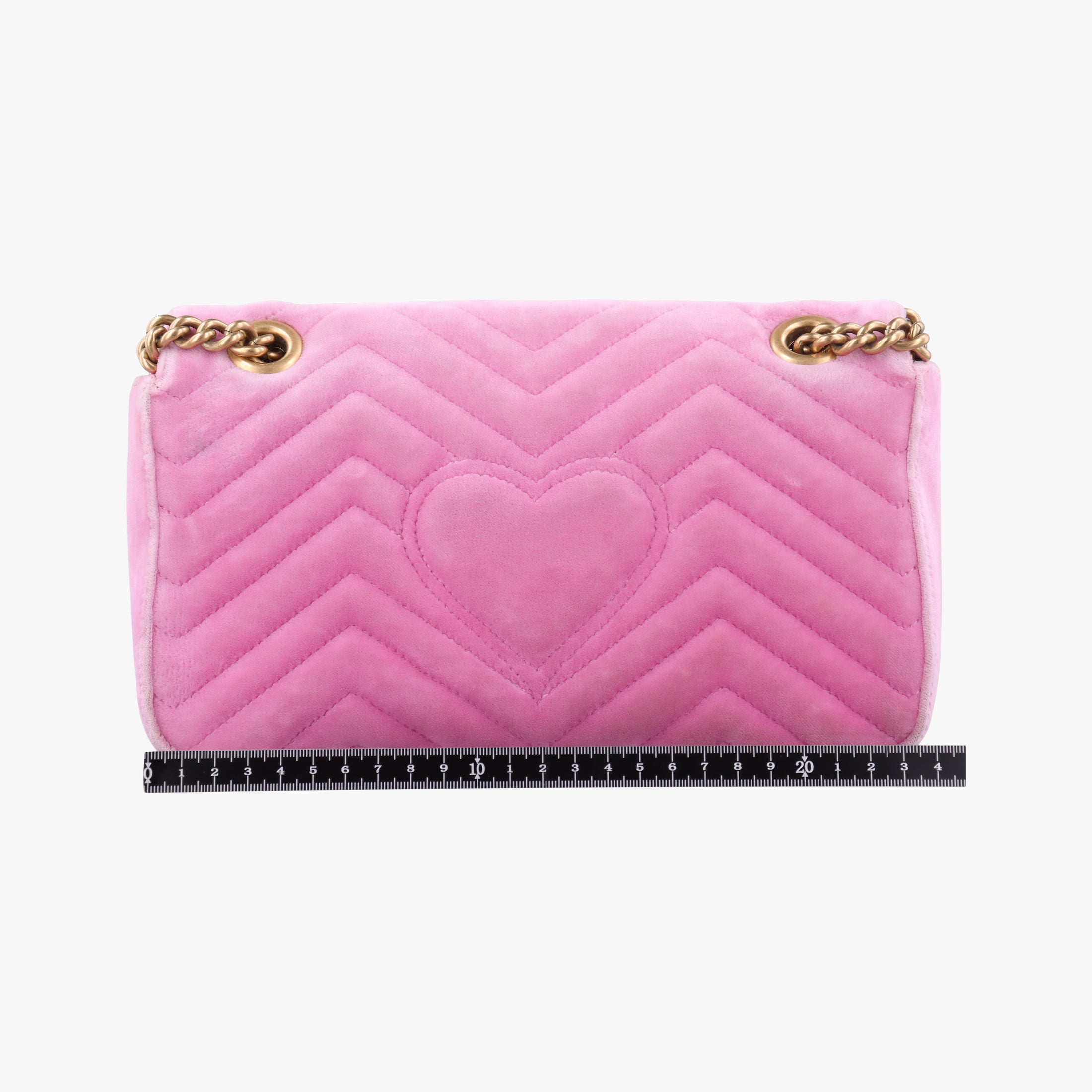 Pre-owned Gucci GG Marmont Pink velour 443497 shoulderbag | stylenewstar