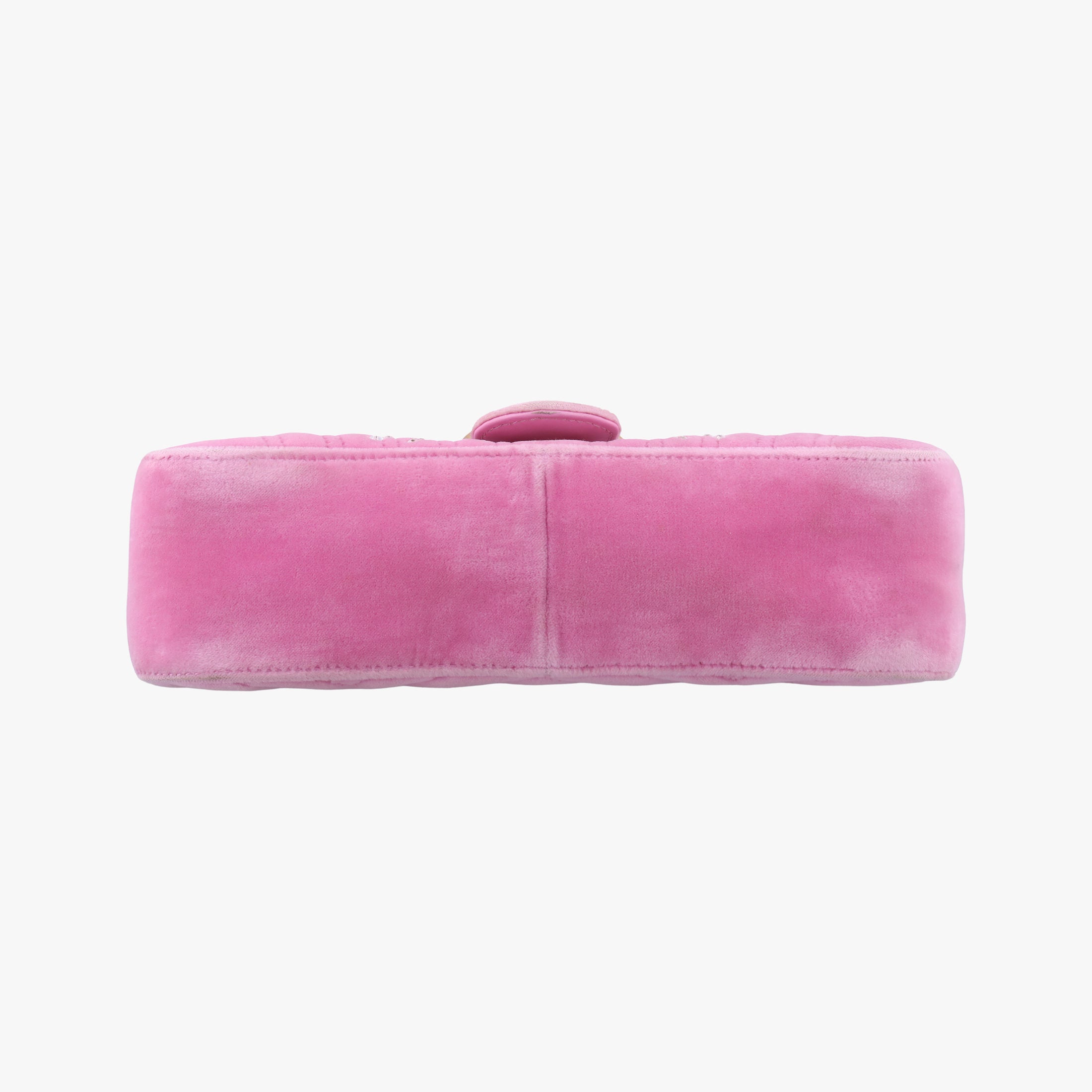 Pre-owned Gucci GG Marmont Pink velour 443497 shoulderbag | stylenewstar