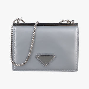 Pre-owned Prada Chain Pouch Nube Spazzolato Leather   shoulderbag | stylenewstar
