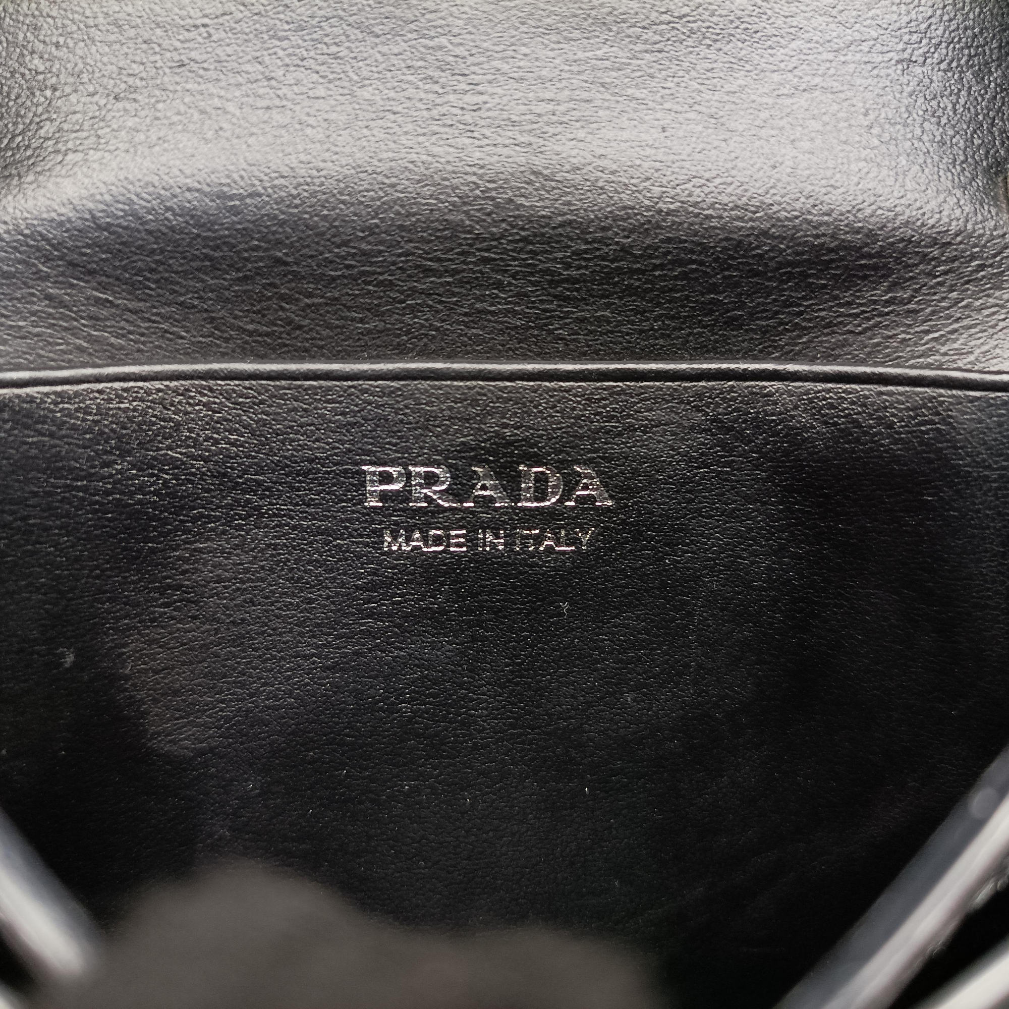 Pre-owned Prada Chain Pouch Nube Spazzolato Leather   shoulderbag | stylenewstar