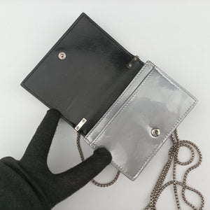 Pre-owned Prada Chain Pouch Nube Spazzolato Leather   shoulderbag | stylenewstar