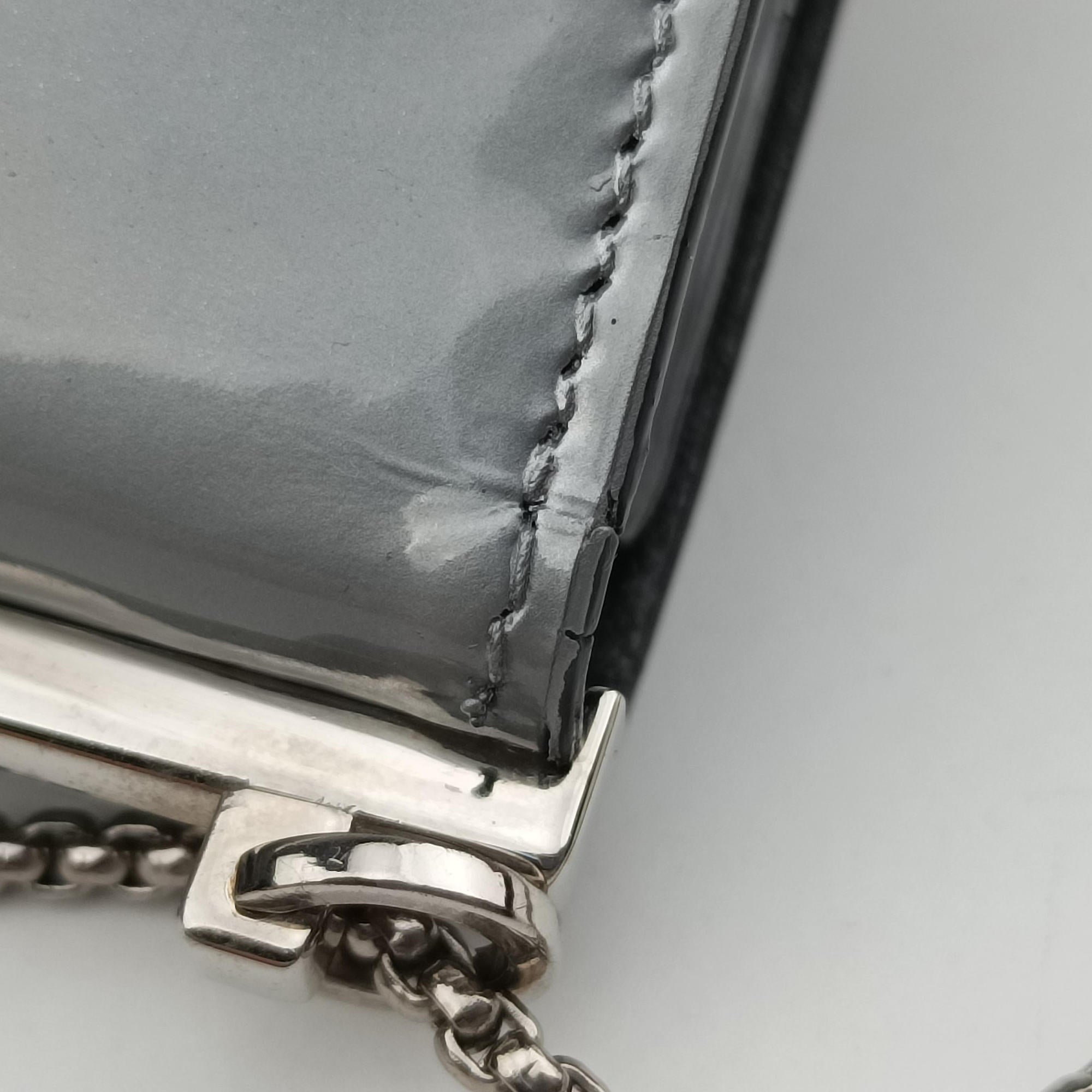 Pre-owned Prada Chain Pouch Nube Spazzolato Leather   shoulderbag | stylenewstar